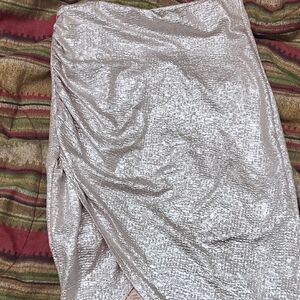 Shimmering Silver Skirt